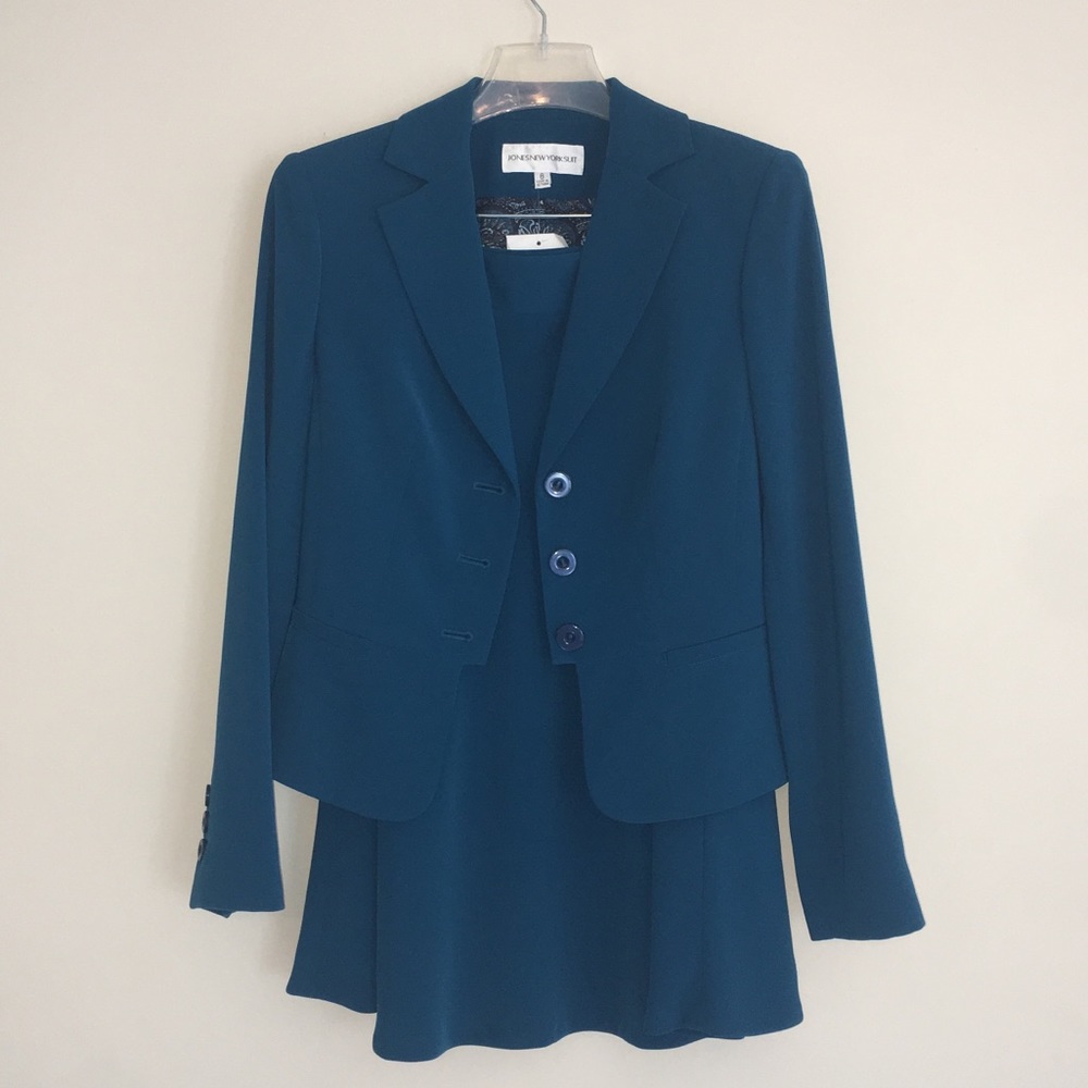 NWT Jones New York Swing Time Teal 2 PC Suit
